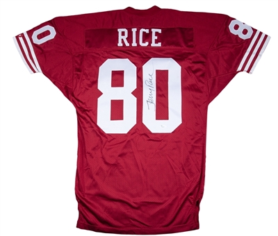 1992-93 Jerry Rice Game Issued & Signed San Francisco 49ers Home Jersey (TD7 LOA & JSA)